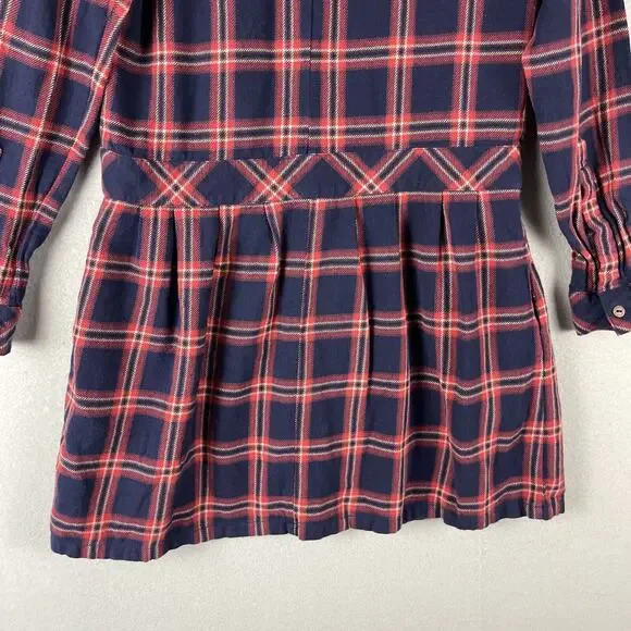 Current Elliott Flannel Dress Women Small Drop Waist Plaid Academia Preppy - Picture 11 of 13